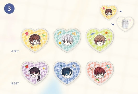 [collaboration cafe] Inso's Law : Acrylic heart Peg set