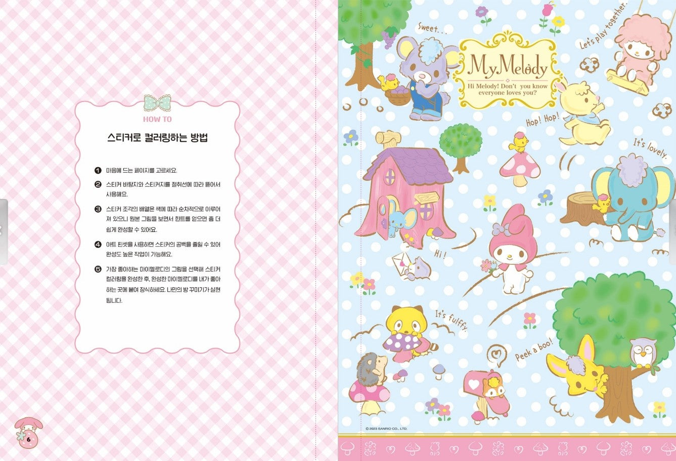 My Melody Sticker Coloring Book