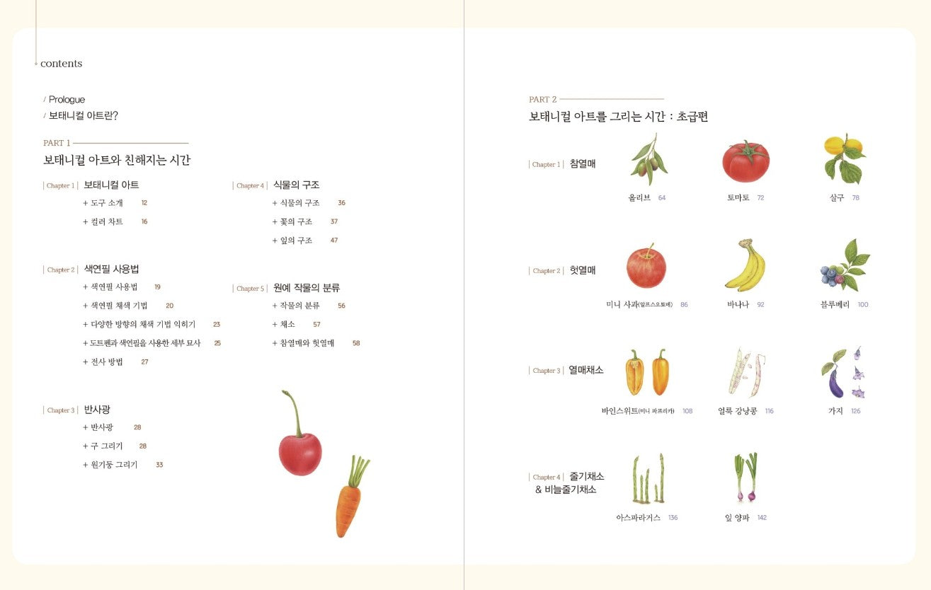 Vegetable Botanical Art book by Jenny lee - Botanical Art Book(New ver.)