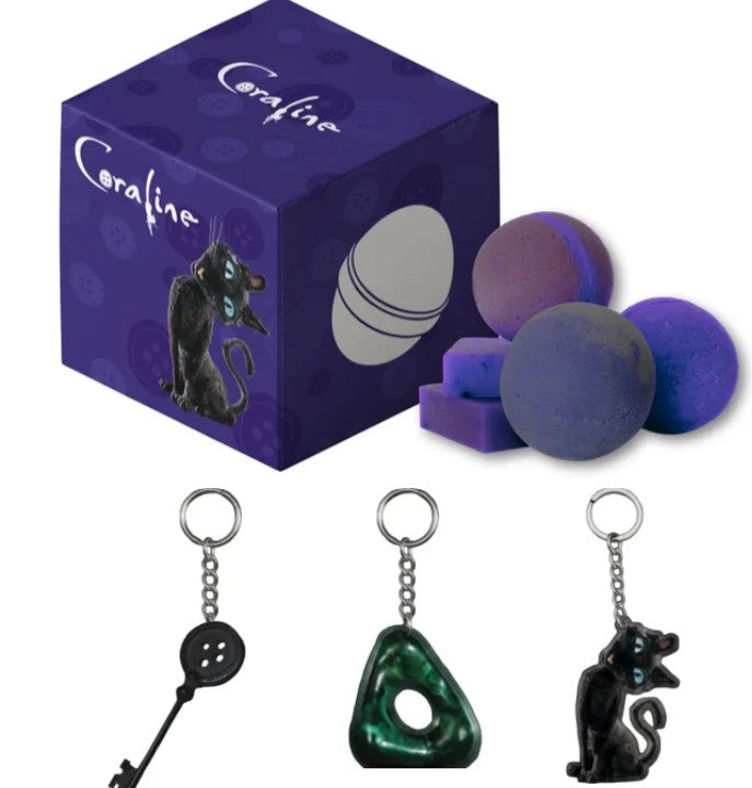 Coraline : Bath bomb(opened) + random keyring
