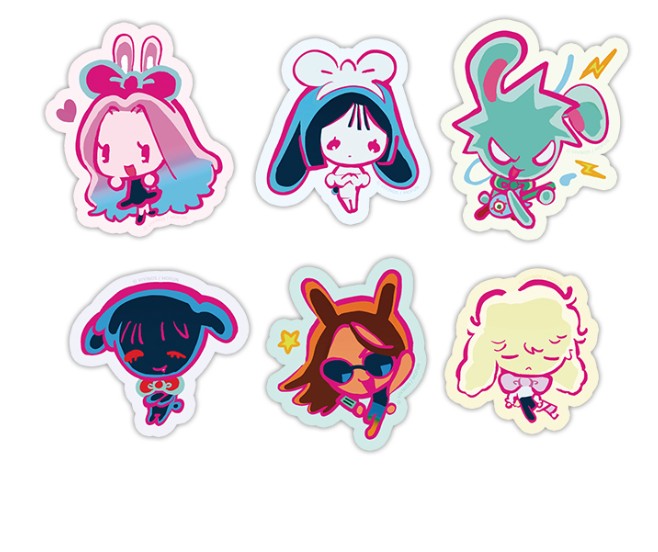 Alnst Sticker Rabbit Printable Alien Stage : Rabbit Sticker Set – 70EastBooks
