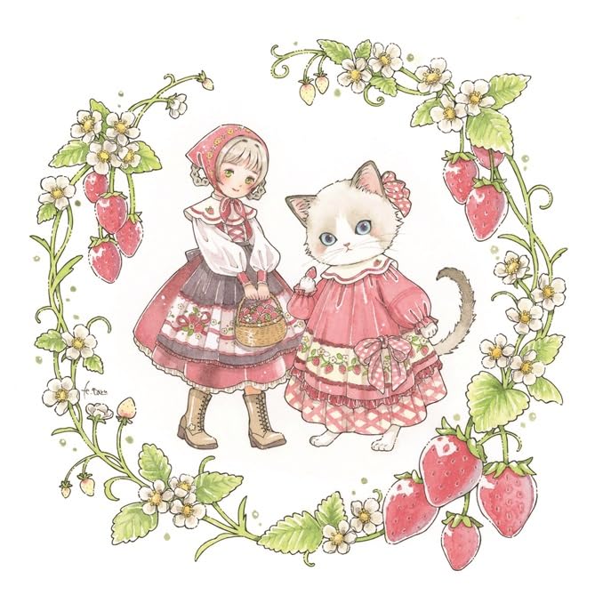 A Forest Diary with Little Twins by Hanasaki Taru : Japanese Coloring Book