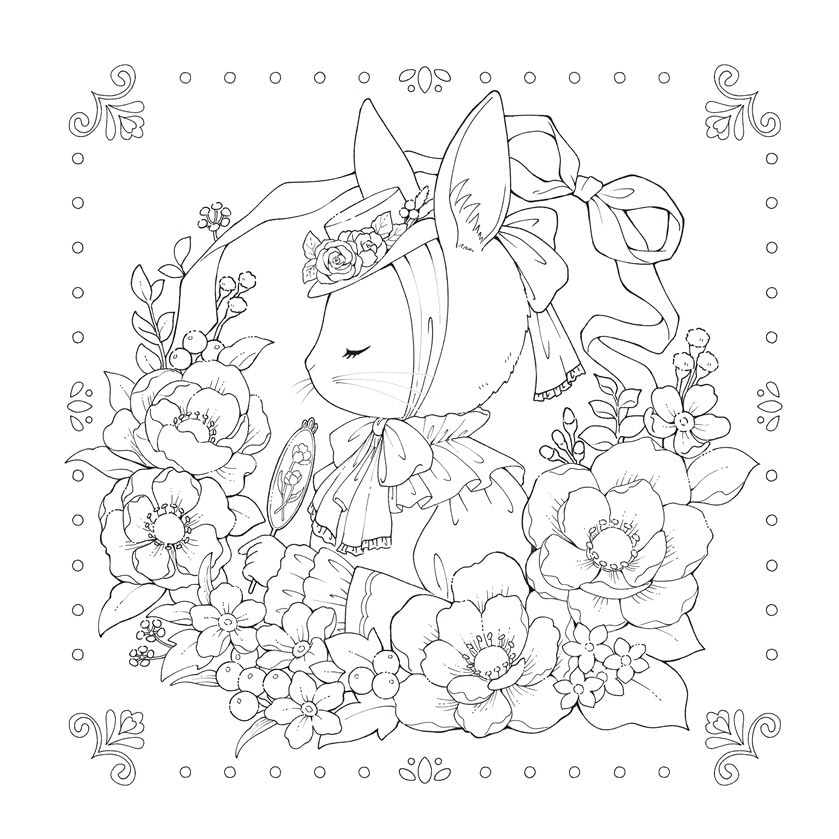 A Forest Diary with Little Twins by Hanasaki Taru : Japanese Coloring Book