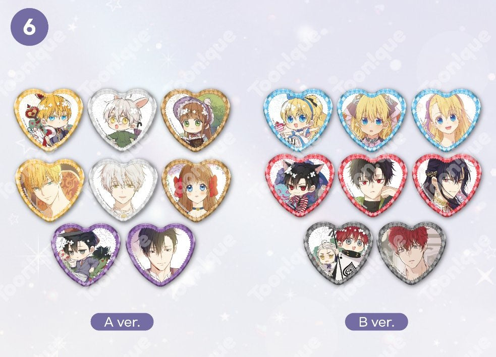 [collaboration cafe] Who Made Me a Princess : Heart Can Badge(random)
