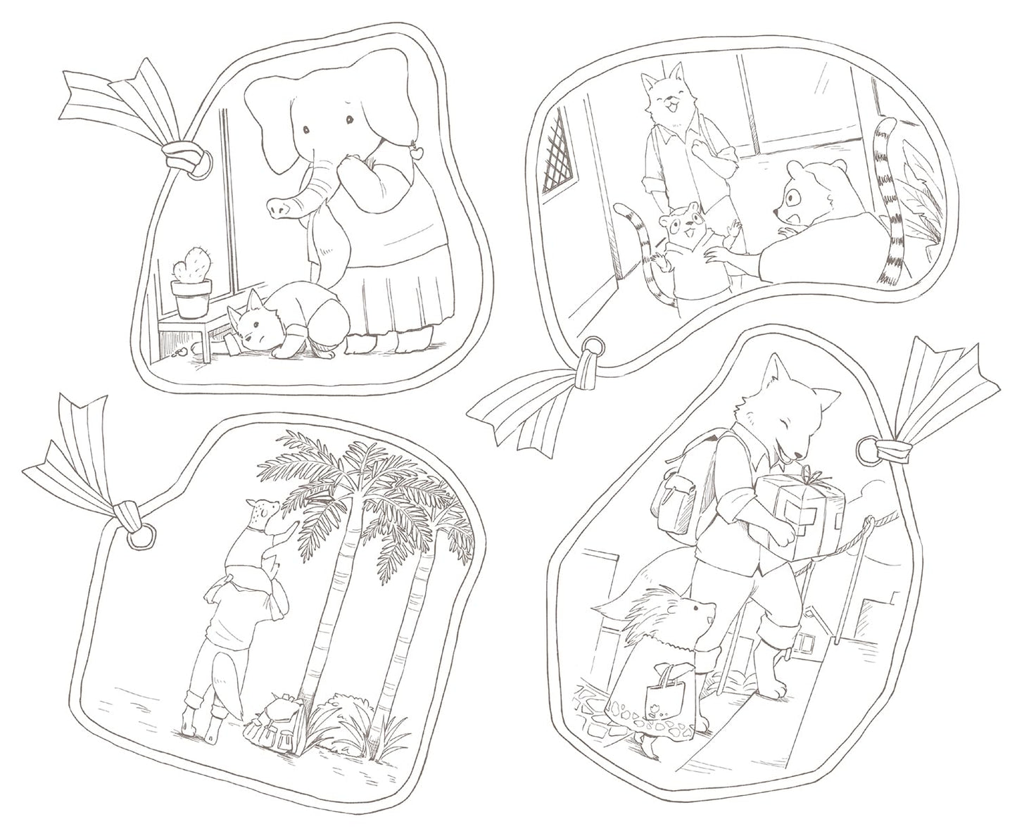 [Pre-order] Traveling Animal Band Coloring Book(Japanese) by Nanohana