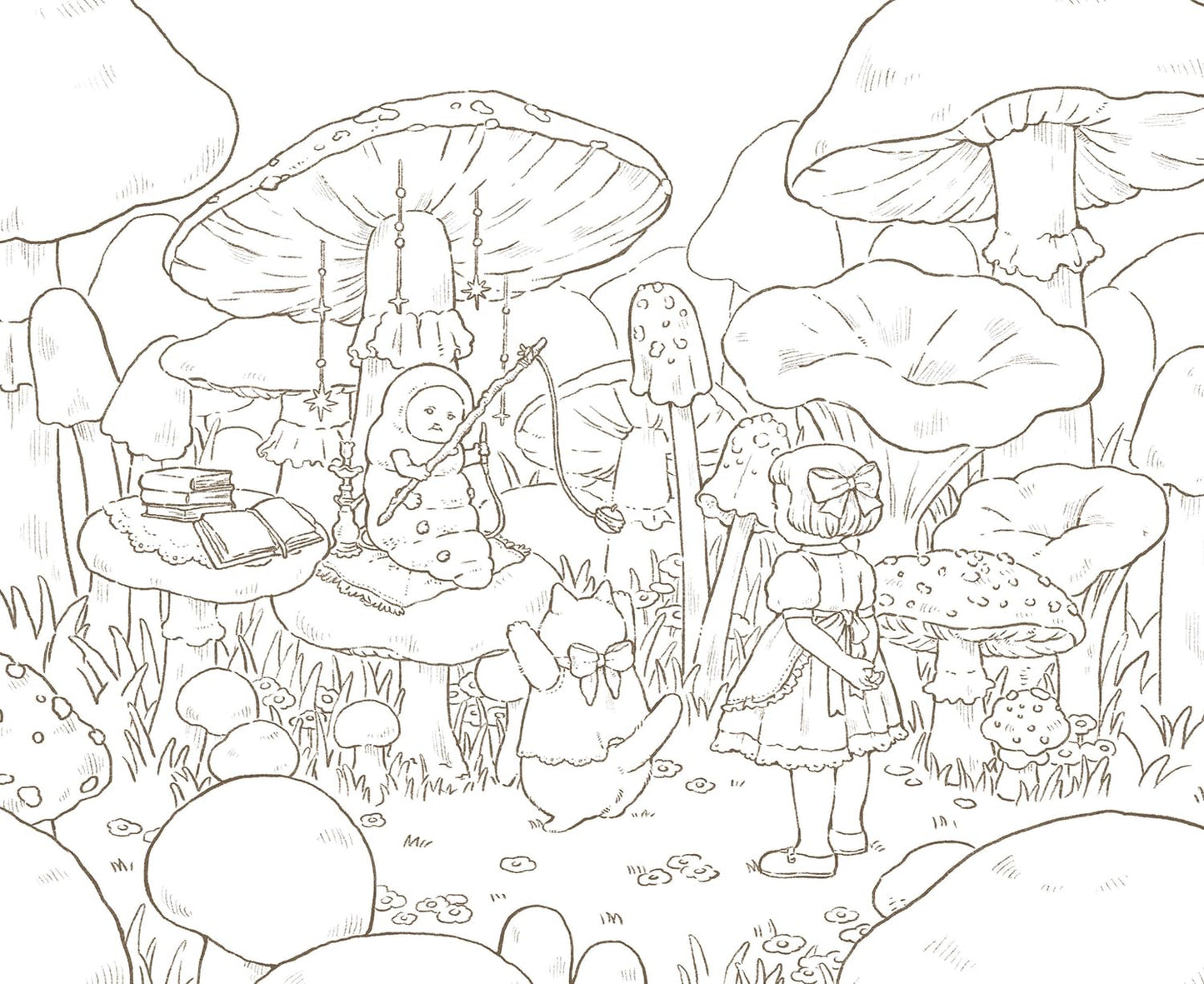 Alice and Dinah's Adventures in Wonderland by mirin (TOKIMEKU Coloring Book Series, Japanese)