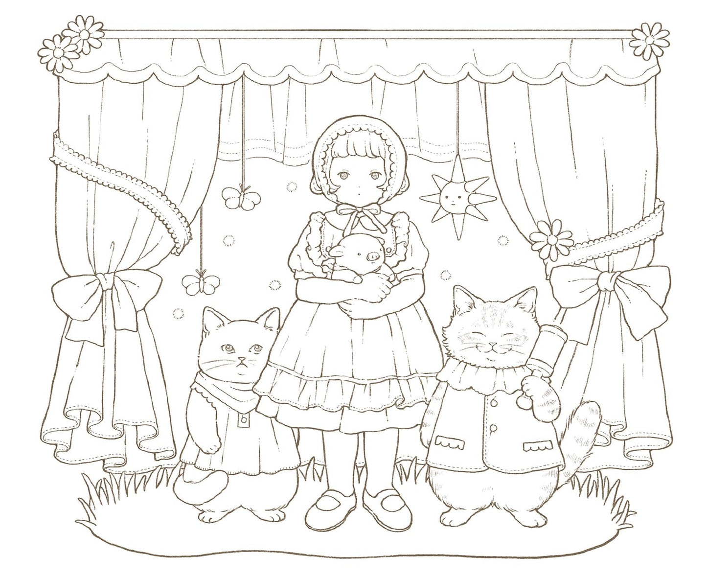 Alice and Dinah's Adventures in Wonderland by mirin (TOKIMEKU Coloring Book Series, Japanese)