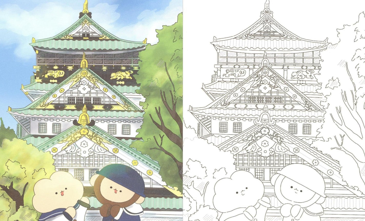 Warm travel coloring book