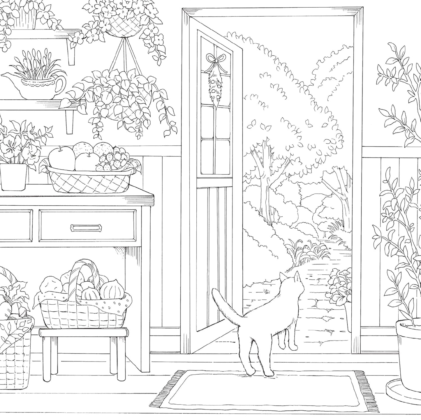 Flower Path of Cats and Their Cute Friends Coloring Book(Japanese) by Sora Aikawa