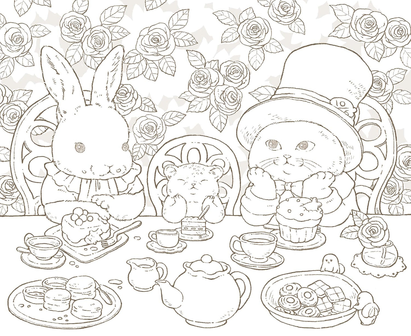 Alice and Dinah's Adventures in Wonderland by mirin (TOKIMEKU Coloring Book Series, Japanese)