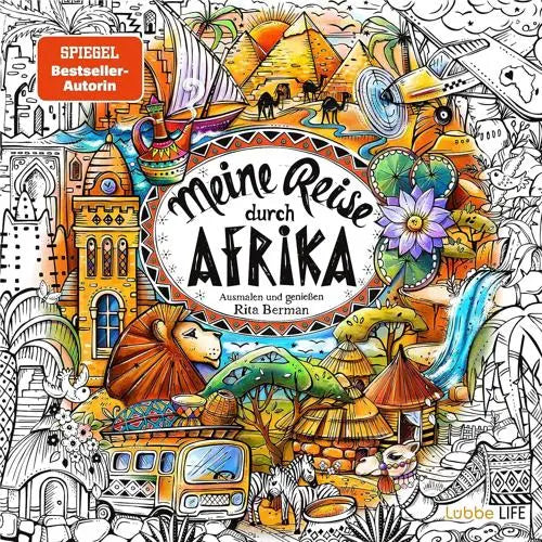 AFRICA Coloring book, Afrika : Paperback (German Edition) by Rita Berman