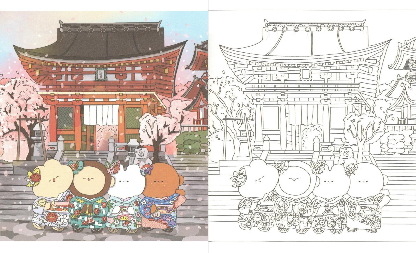 Warm travel coloring book