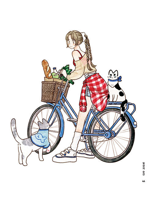 Sparkling Daily Life Coloring Book by seul.grim : Time to Color Your Favorite Day with Your Cat