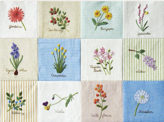 Flower Motif of Embroidery 187 by Aoki Kazuko