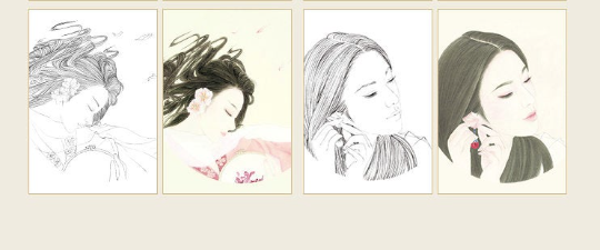 Beauty Portrait Chinese coloring sheets