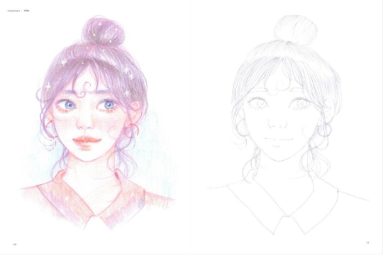 Girls face Coloring book - girl face sketch, Coloring lesson tutorial book