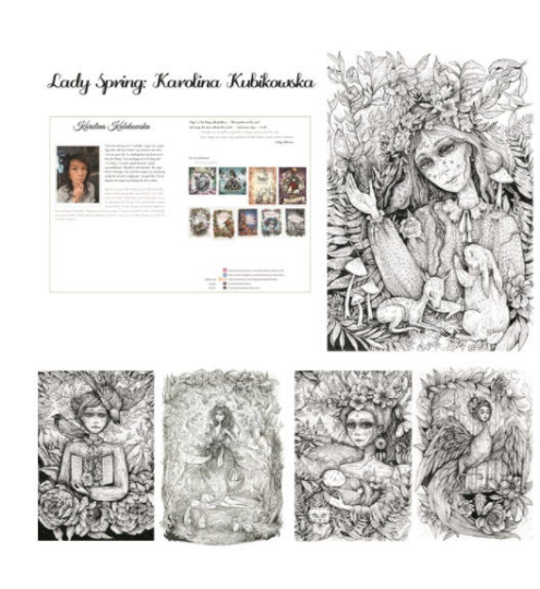 Lady Spring Coloring book by 5 Polish artists