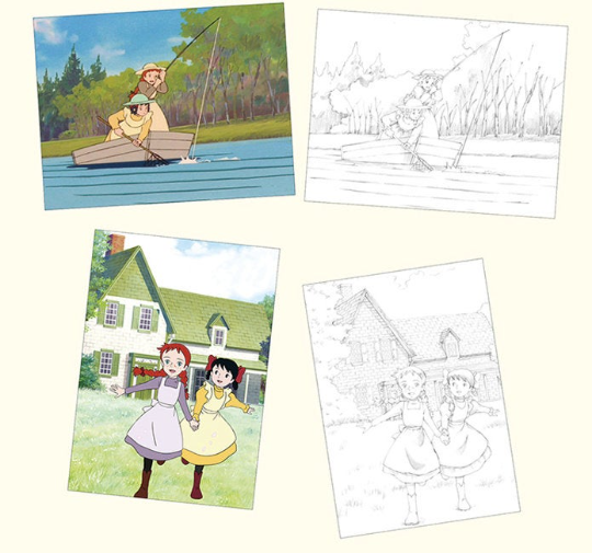 Anne of Green Gables coloring Postcards book(Hardcover, Premium Edition) vol. 1