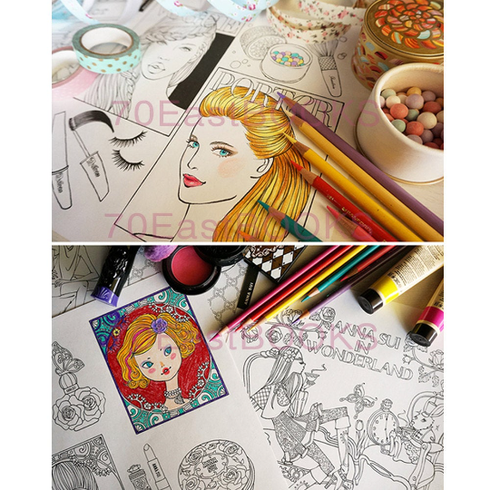 Fashion Illustration Coloring Book for adult by Kang min ji