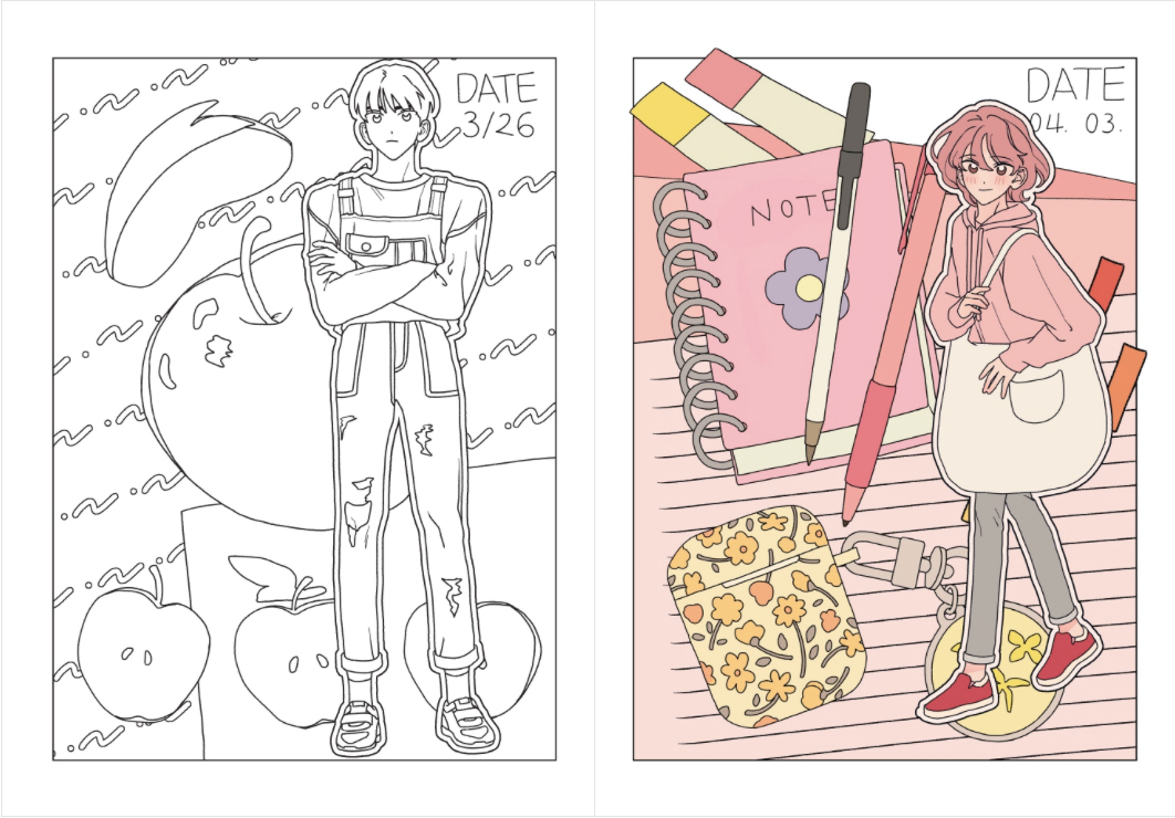 The memory of our love story coloring book by @2019.1211