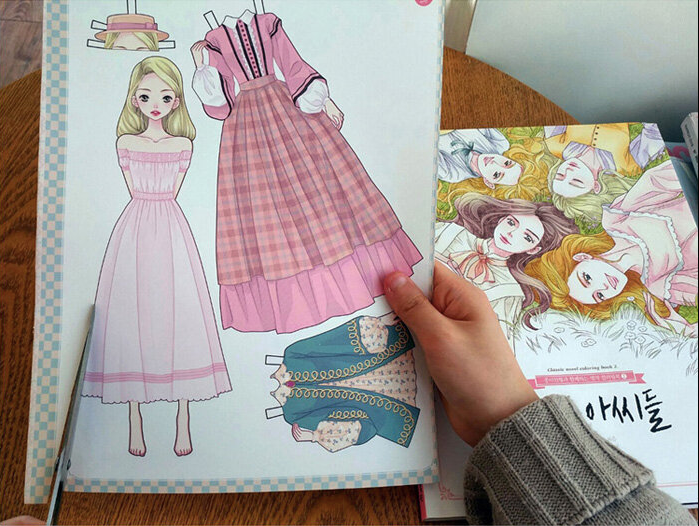 Little Women Coloring and paper doll book