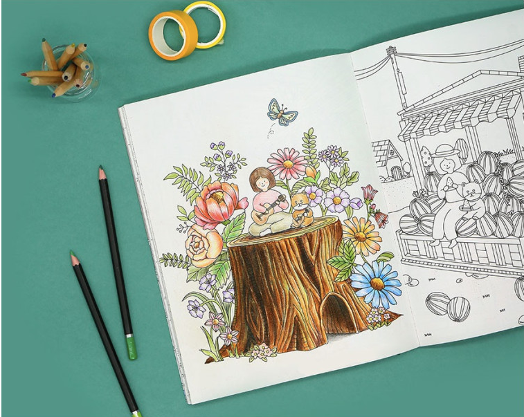 Color Drawing, You and I Coloring book