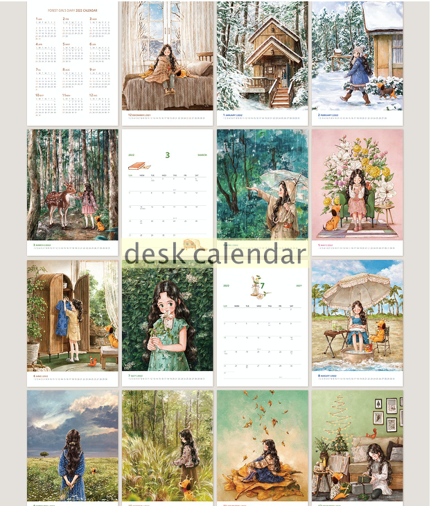 [few stock] 2022 Aeppol Desk Wall Calendar & Planner & Postcards Book & Blanket