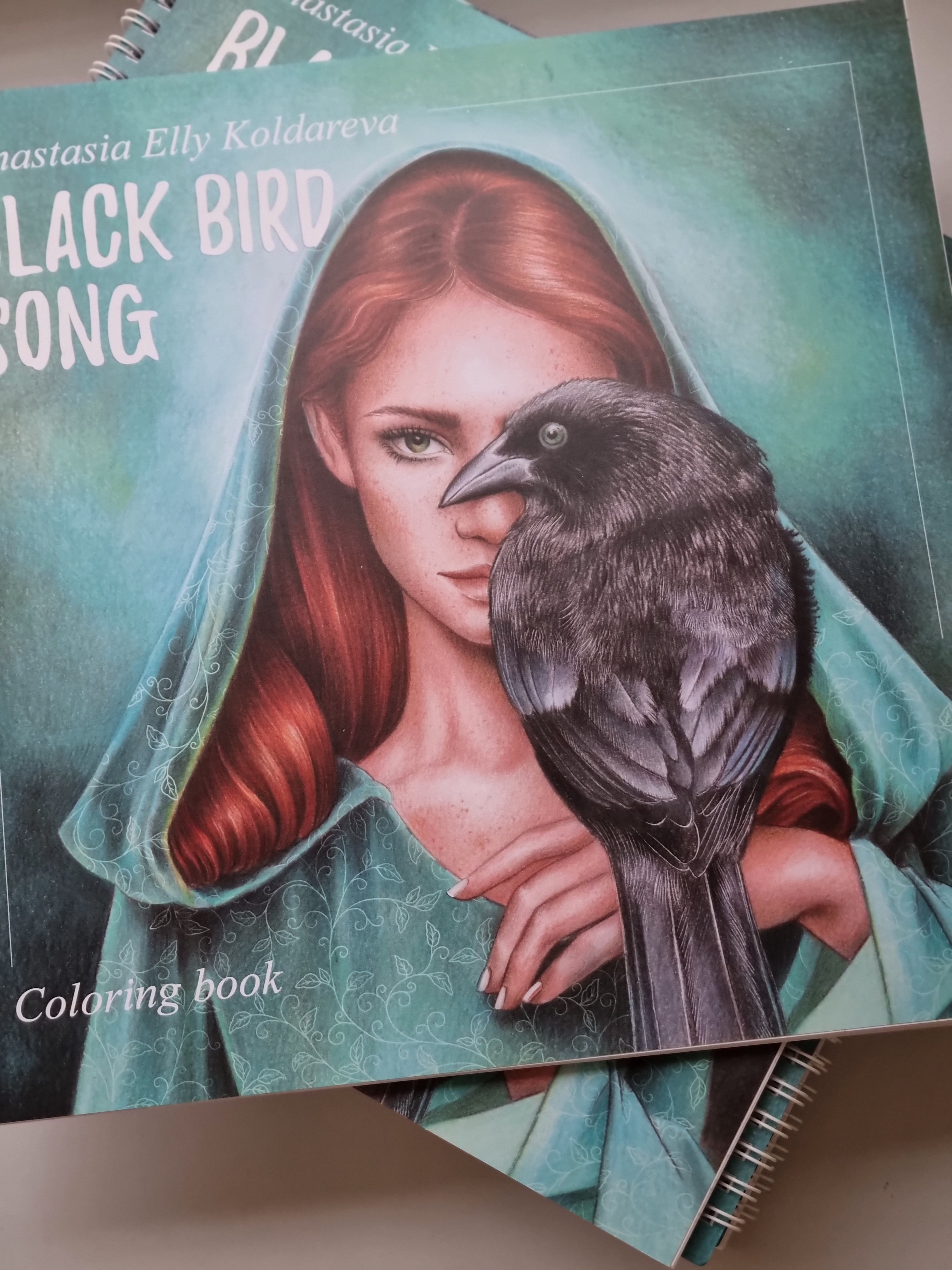 Black top Bird Song Coloring Book