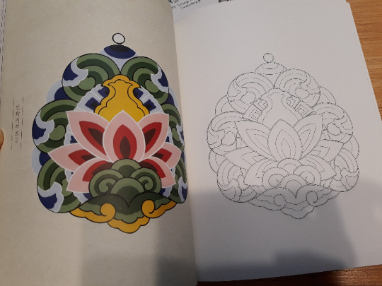 Korean traditional decorative Coloring Book - Danchung Coloring