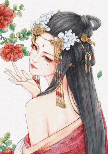 YIREN BEAUTY ancient figure line drawing technique lesson and coloring
