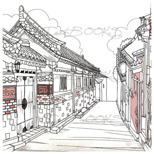 Places In Asia Coloring Book for Adult Fantastic Cities Colouring Book