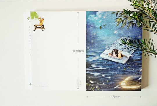 Forest Girl's Postcard Book by Aeppol(45 Illustrations postcards + 5 coloring postcards)