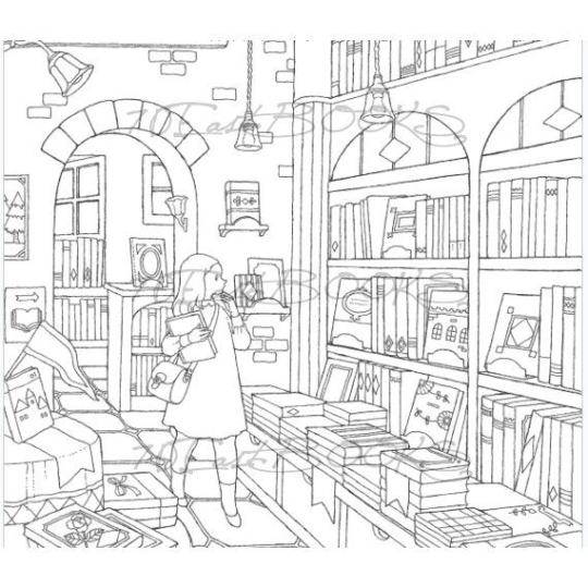 DREAM STORES Coloring Book(Japanese version) : My Colorful Town by Chiaki Ida