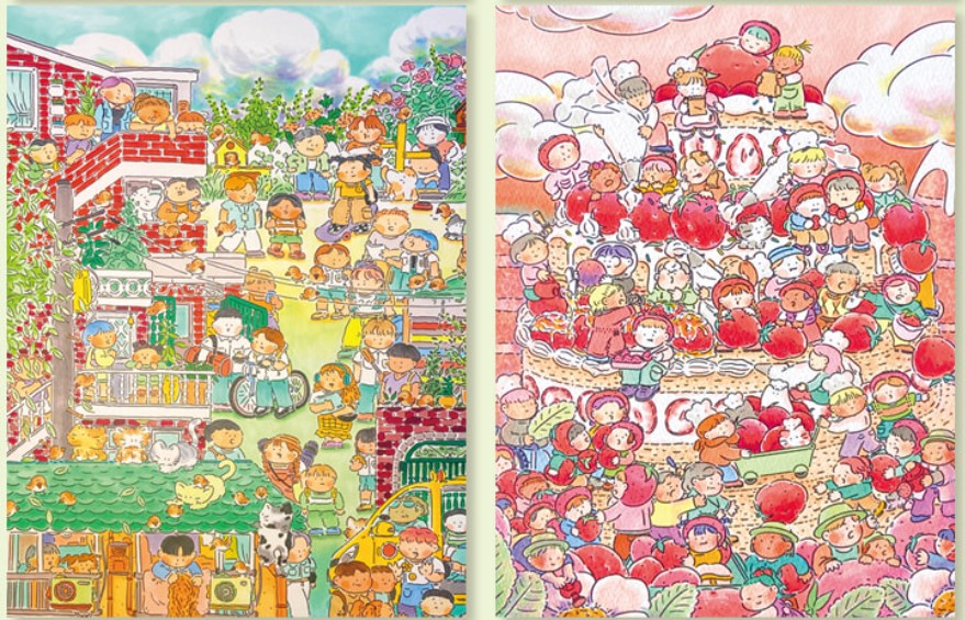 wageul-wageul Coloring Book by minki, 2 books