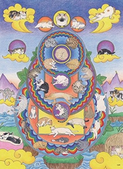 Healing Coloring Nekomandala Coloring Book for adult