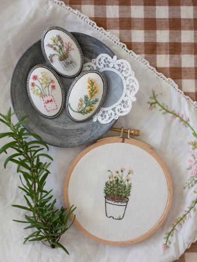 French Embroidery with 11 stitches by K Blue