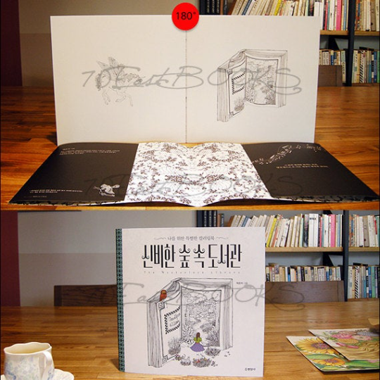(out of print)The Mysterious library coloring book by Eunji Park