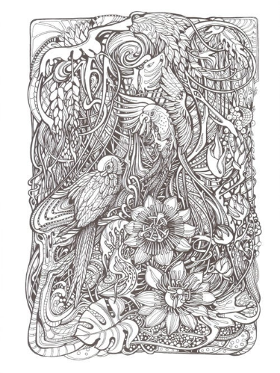 [Out of print] MANIC BOTANIC Coloring Book by Zifflin(Korean)