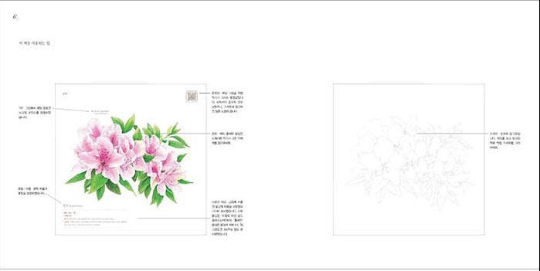 My Flower Watercolor Coloring Book - happy time workbook series