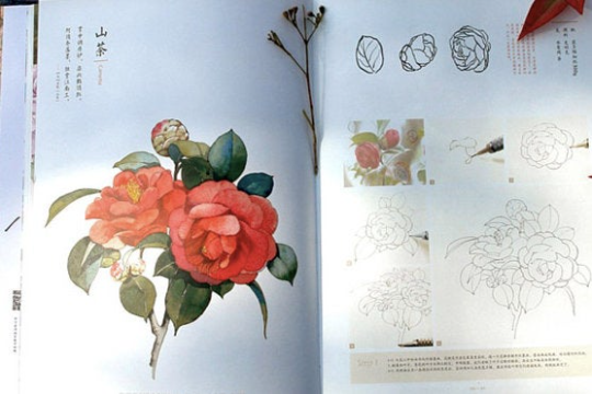 By the willow flowers & Juveniles - Chinese watercolor lesson book