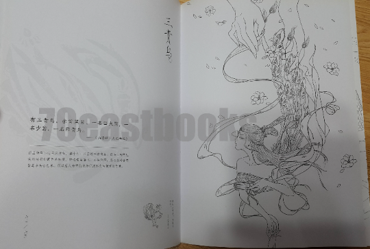 [Surprise sale] The classic mountains and seas Chinese Coloring Book by da da cat(da da mao)