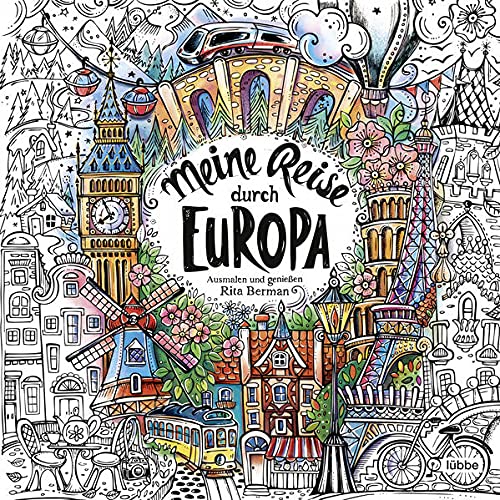 Meine Reise durch Europa Coloring Book : German Edition by Rita Berman
