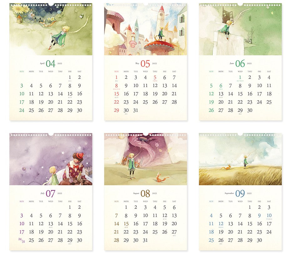 INDIGO 2022 The Little Prince Wall Calendar