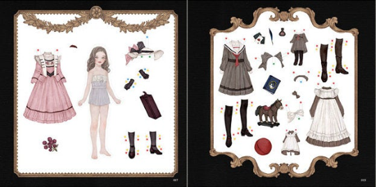 A LITTLE PRINCESS paper doll and illustrations book by Laphet