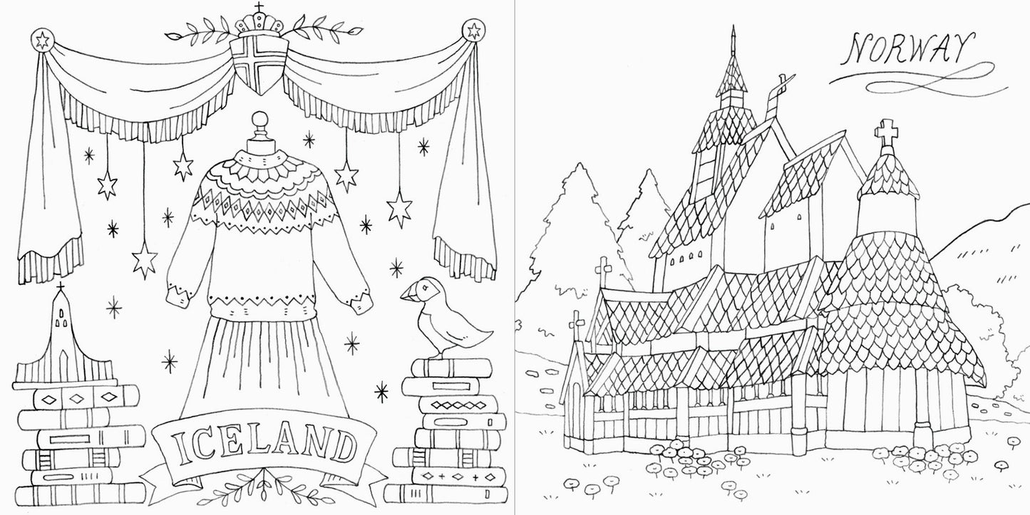 Drawing around the world Coloring Book by Eriy