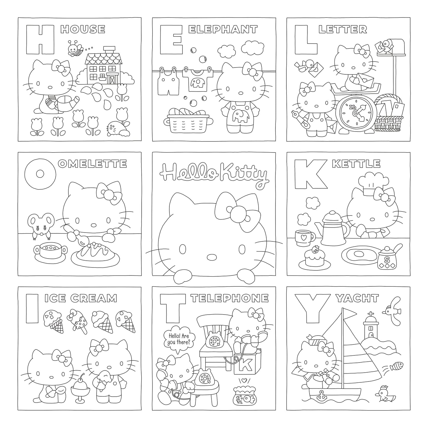 Evil Hello Kitty Coloring Pages