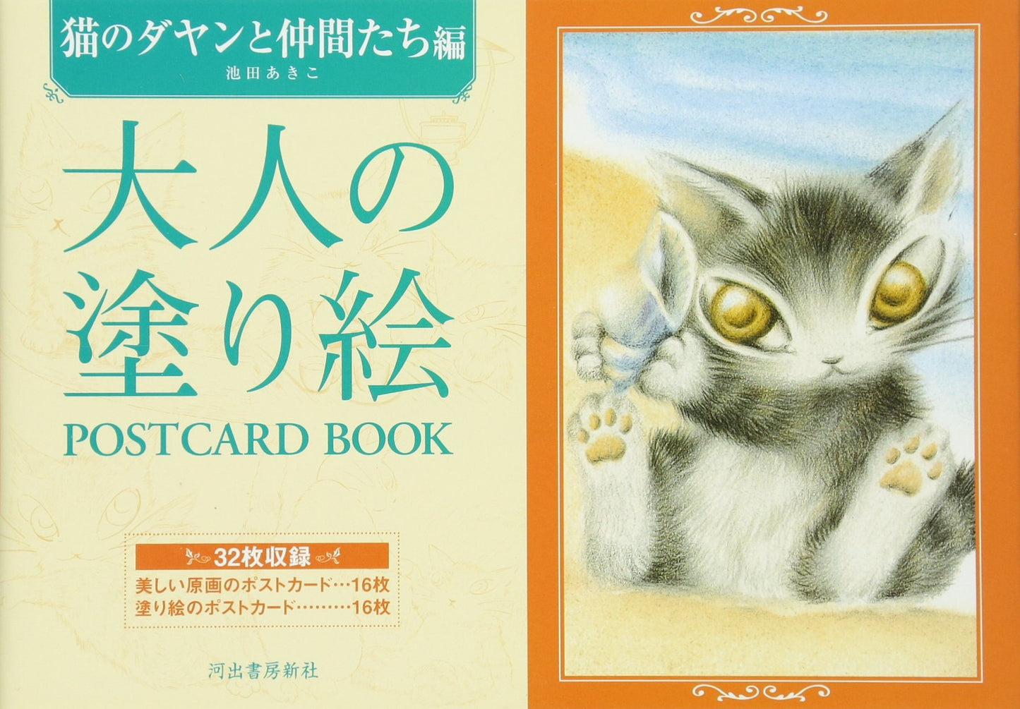 Dayan Cat Coloring Postcard Book