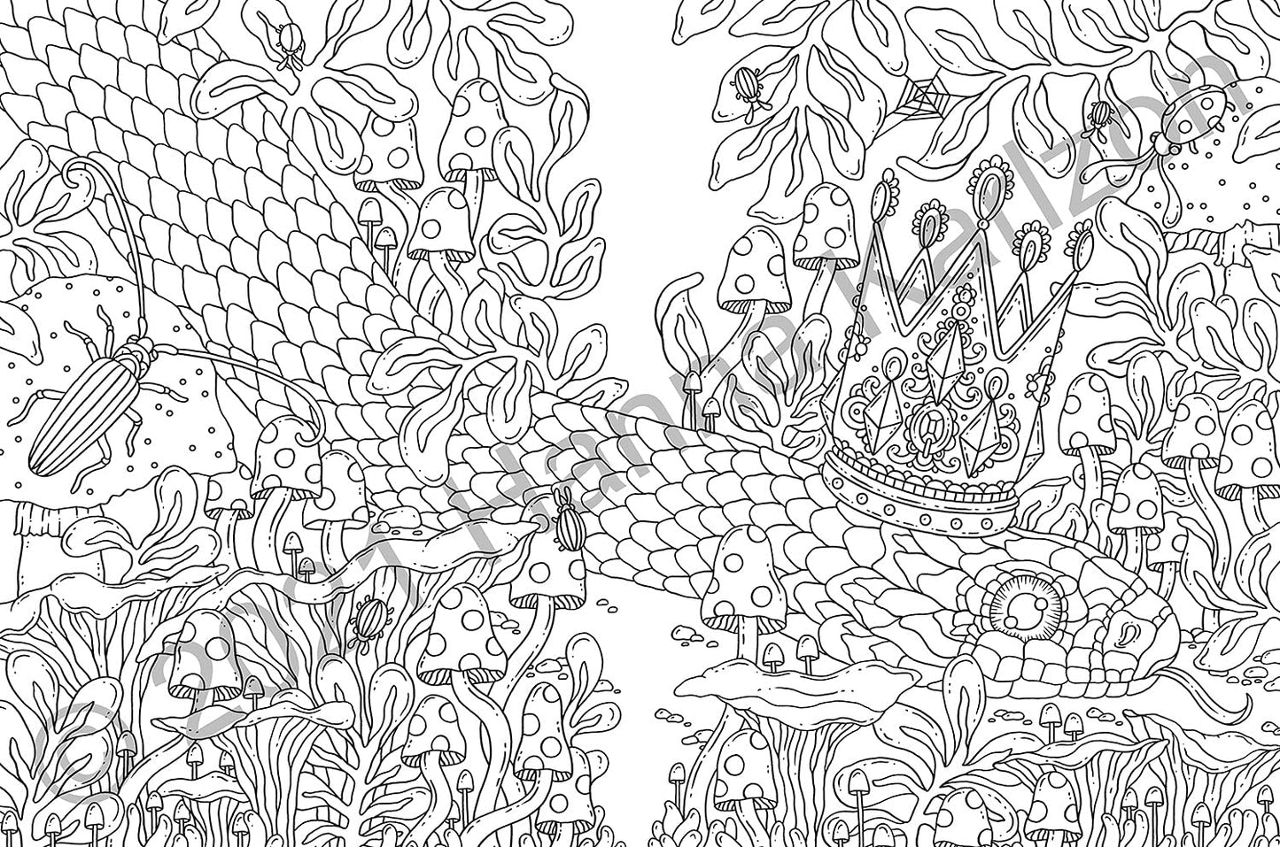 Tales from the Forest Kingdom Coloring Book by Hanna Karlzon