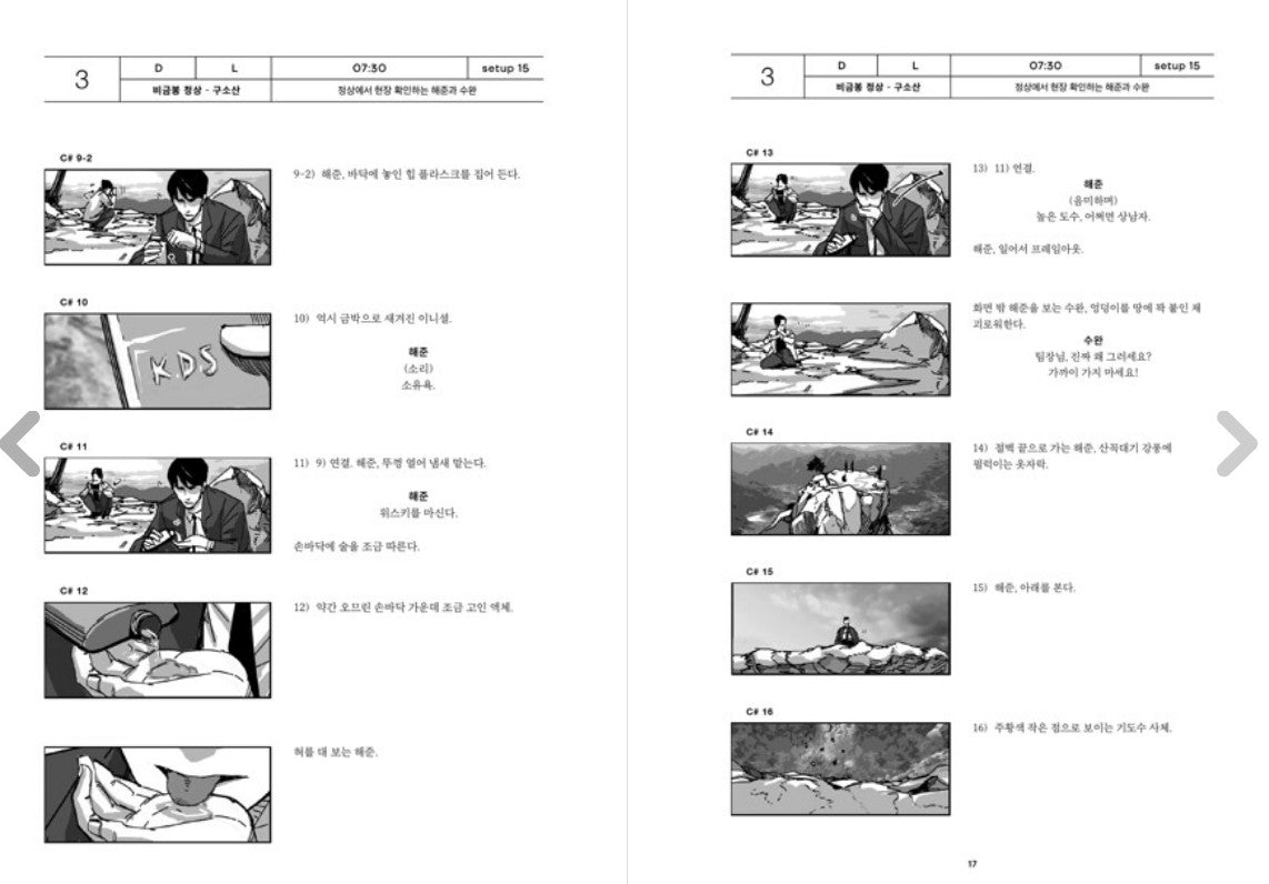 'Decision to Leave' Story Board Book
