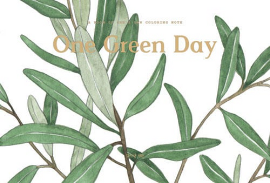 One Green Day Watercolor Coloring Note by yirang